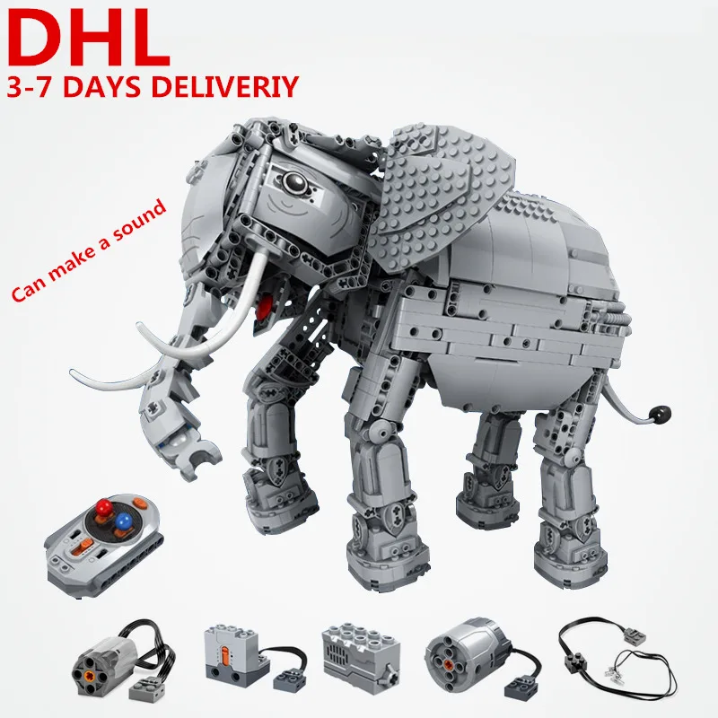 

Creator Moc Electric Elephant Remote Function Control Box Building Blocks Set Bricks Power Model Kids Toys Compatible Legoings