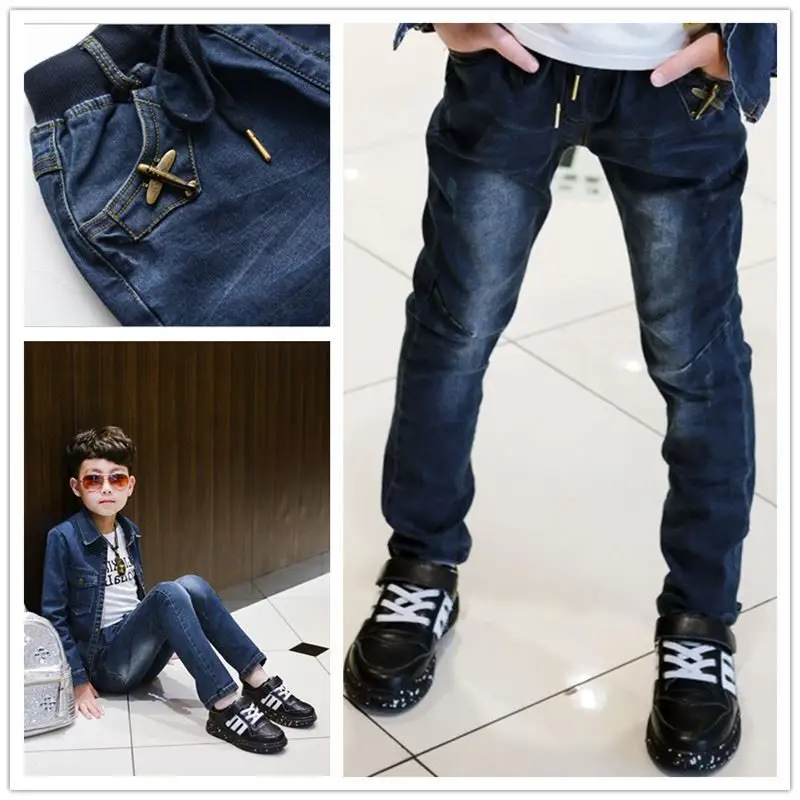 

Boy Jeans 2019 New Spring Autumn Boys Pants Teenage Kids casual Jeans 5 -14 Years Children's Fashion Denim Trousers