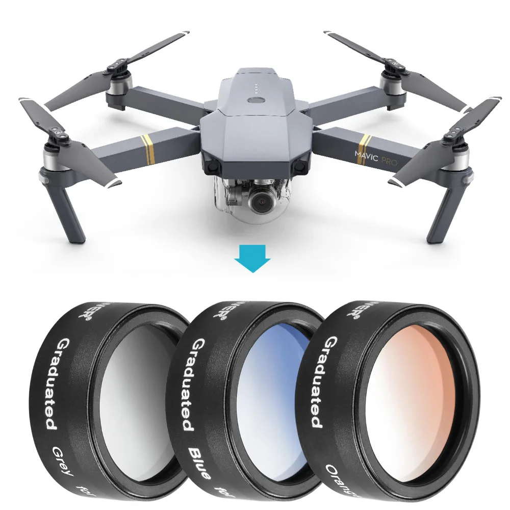 Neewer для DJI Mavic Pro Набор фильтров из 3 предметов (1) Градуированный серый фильтр