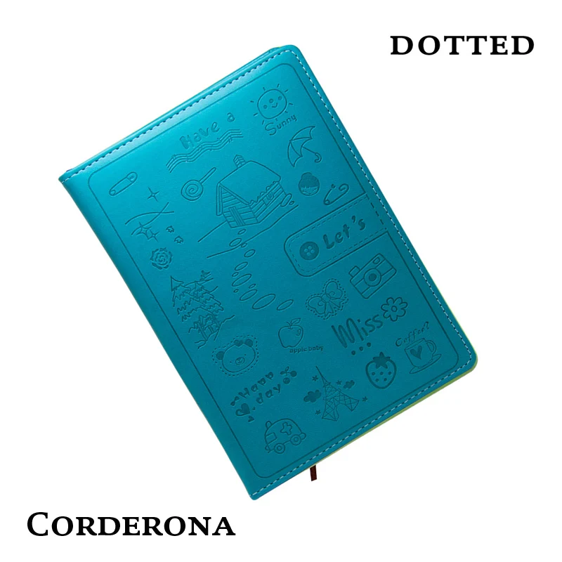 

Dot Grid Bullet Journal Hard Cover Creative Notebook Diary Business Cartoon Lovely Dots Travel Dotted Bujo