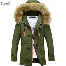 Mwxsd новая зимняя повседневная мужская меховая теплая пуховая парка с меховым капюшоном, Толстая куртка, пальто, приталенная верхняя одежда для мужчин, jaqueta masculina