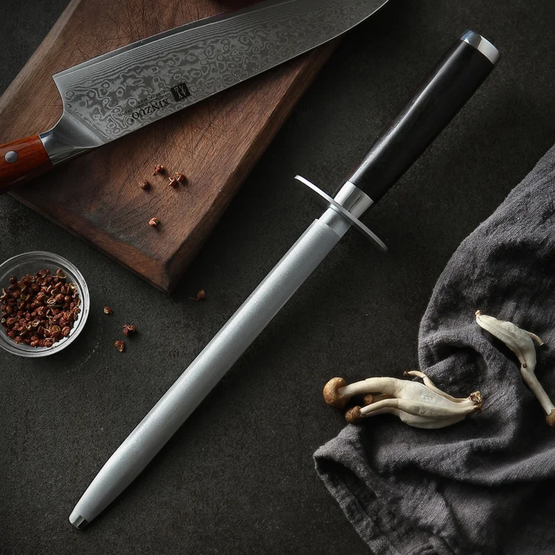  XINZUO Knife Sharpener Rod Kitchen Accessorie High Carbon Stainless Steel Sharpener Stick Knife Gri - 32961500186