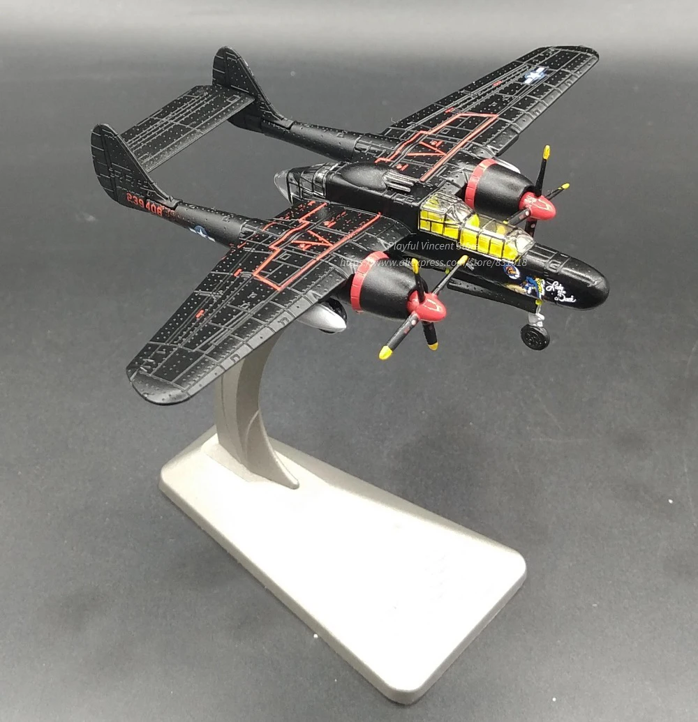 Редкие Специальное предложение 1:144 Второй мировой войны США P-61 Черная Вдова Ночной истребитель модель самолета из сплава коллекция