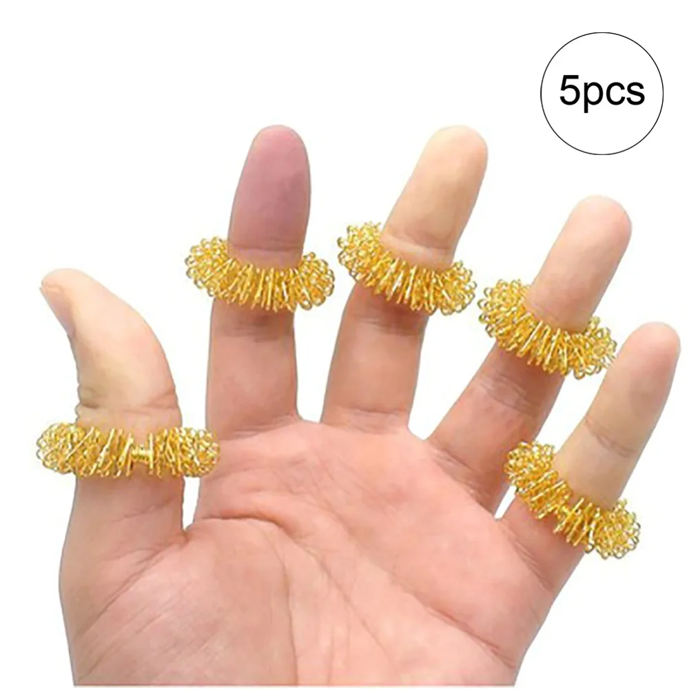 5Pcs-Mini-Finger-Massager-Acupressure-Rings-Health-Care-Body-Massager-Circle-Chinese-Medicine-Acupressure-Tools-Gold