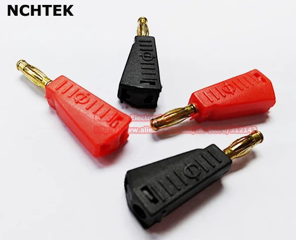 100pcs Red Black Gold Copper 2mm Mini Radioshack Stackable Banana Plug Connector