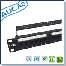 Aucas 24 портов Cat5e патч-панель с RJ45 Keystone UTP PLUG 180 градусов Женский keystone адаптеры