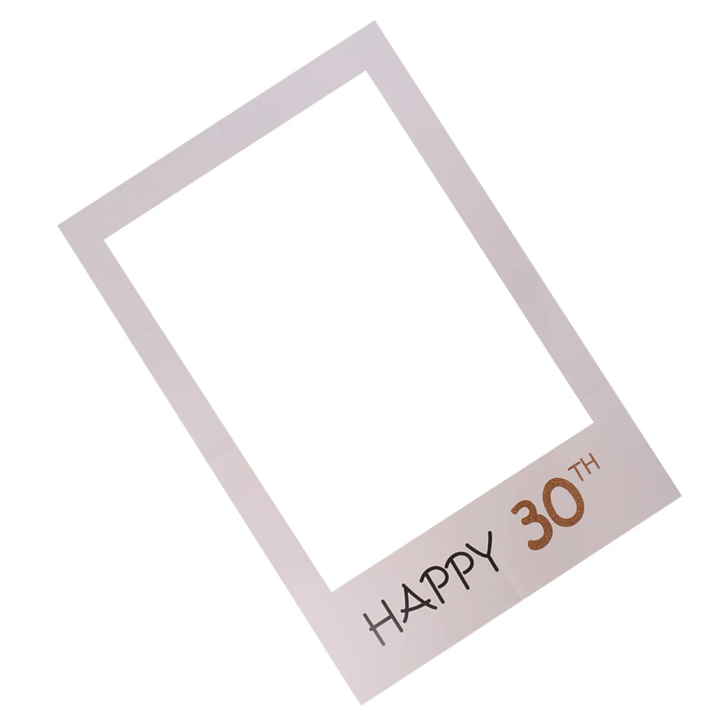 Happy 30th Birthday Anniversary Social Media Selfie Frame Photo Booth Prop Accessories