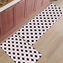 Современный этнический геометрический решетчатый коврик на кухню из 2 предметов грязный мусор грязевой Траппер сапог скребок для обуви Нескользящая подложка Ванна для душа