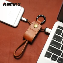 Remax iOS 9 8pin 3.0A fast Charger USB cable for iPhone 7 6s 6 5s 5 plus ipad cable with Genuine Leather Lanyard Metal Keychain