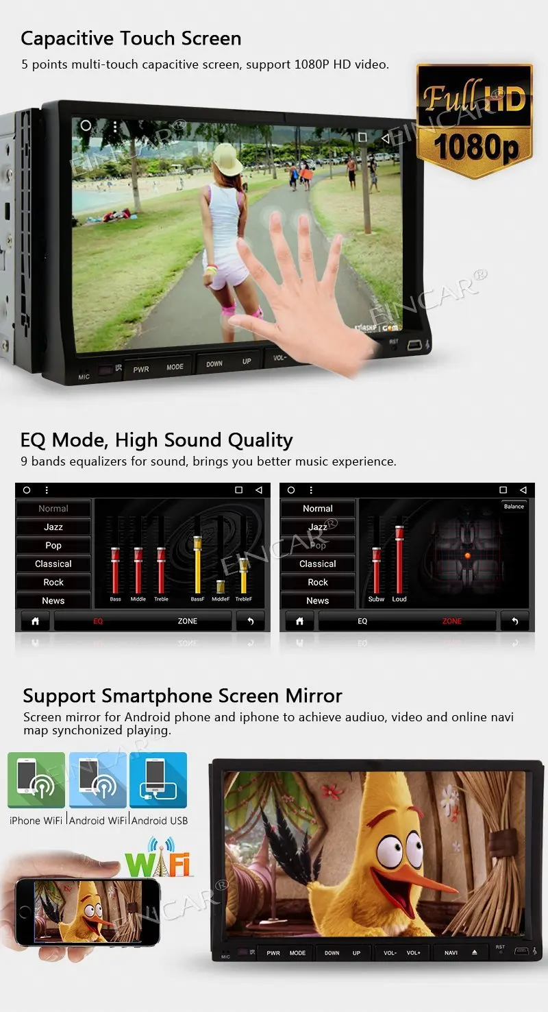 Best Android 7.1 Stereo 2 din Car DVD Player in dash GPS Navigation Autoradio Bluetooth Car Radio Stereo 7 Sliding Multi-touchscreen 3