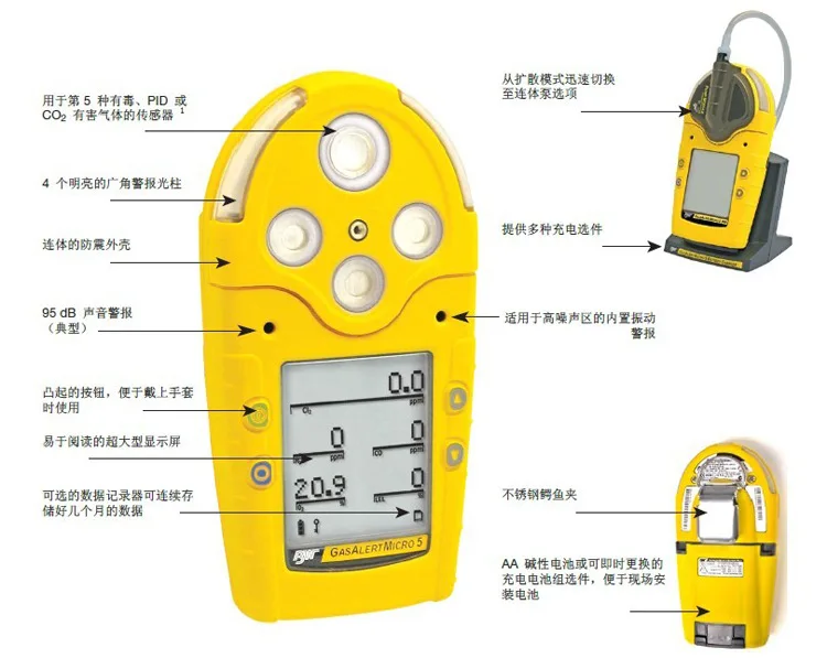 GasAlertMicro 5 Multi Gas Detector