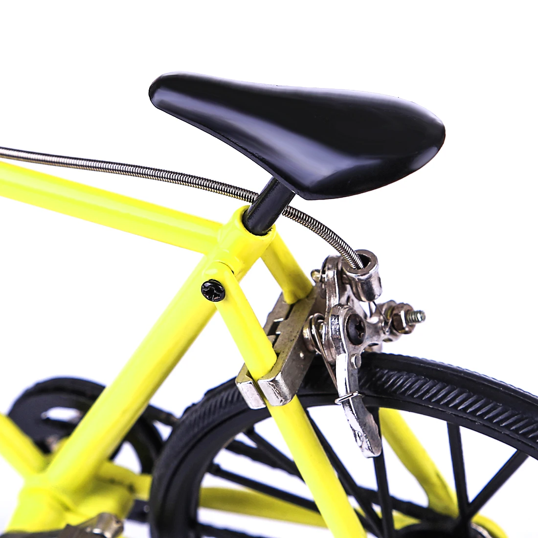 Мини DIY модель велосипеда имитация украшения модели строительные наборы образовательные игрушки украшения для детей Дети-желтый