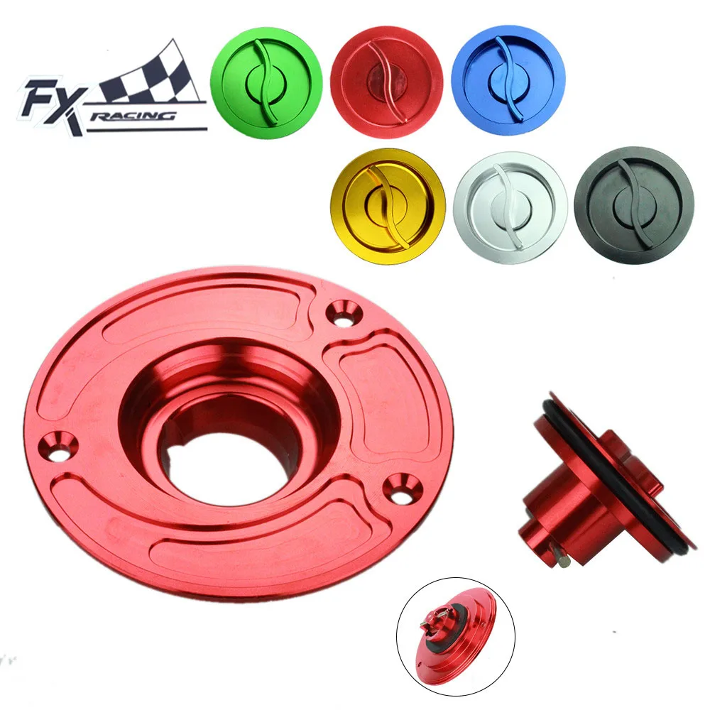 FX CNC 108mm Aluminum Motorcycle Fuel Tank Gas Cap Cover Keyless For Suzuki GSXR 1300 GSXR1300