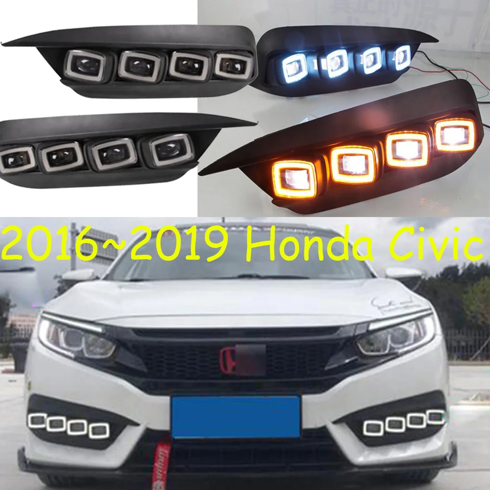 Video New design For Civic 2016 2017 2018 Car LED DRL Daytime Running