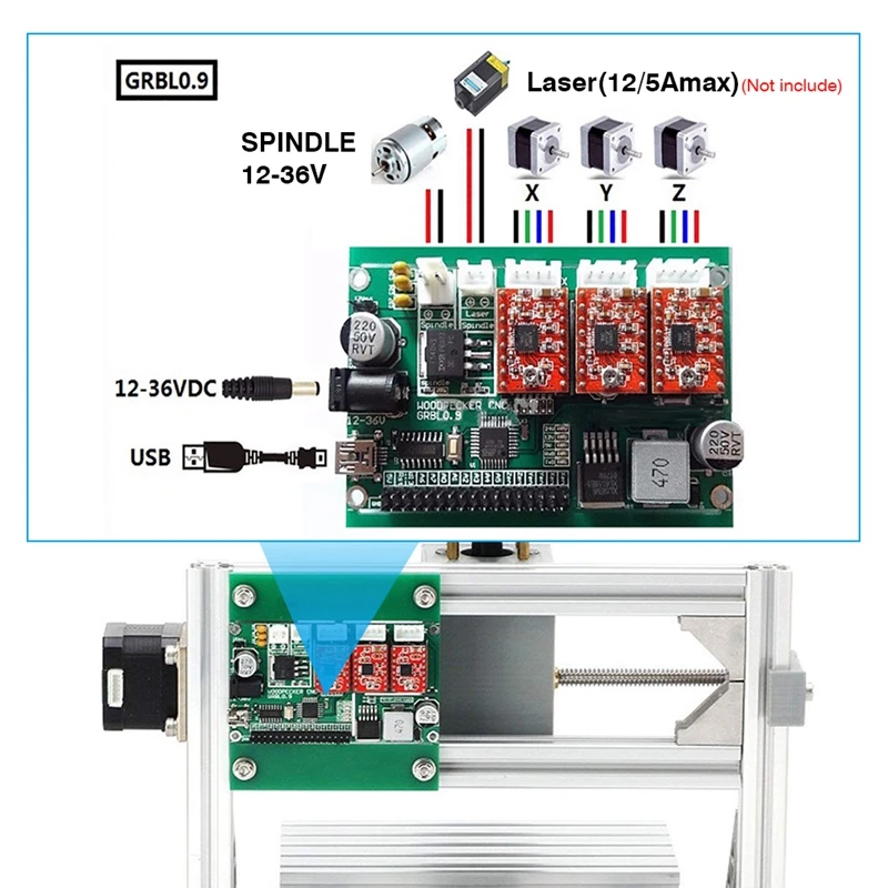 Мини ЧПУ деревянный маршрутизатор принтер Настольный GRBL лазерный гравер DIY хобби машина для дерева PCB ПВХ лазерная гравировка машина