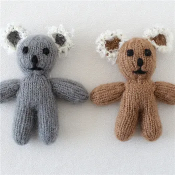 

Knitted Koala Bear Toy Photography props Christmas Baby Koala Doll Animal Stuffed Match use with Bonnet Romper