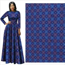 Me-dusa синяя африканская восковая штамповка ткань полиэстер Hollandais воск платье своими руками костюм ткань 6 ярдов/партия высокого качества оптом