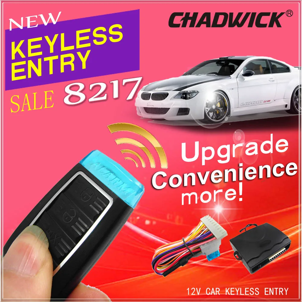 

12V Universal Car keyless entry remote control door lock unlock turning light flash crystal transmitter upgrade CHADWICK 8217