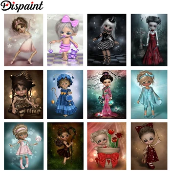 

Dispaint Full Square/Round Drill 5D DIY Diamond Painting "Cartoon Kimono girl" 3D Embroidery Cross Stitch 5D Home Decor Gift