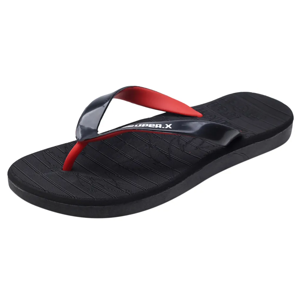 Summer Leisure Mens Flat Open Toe Non-Slip Sandals Flip Flops Beach Shoe Slipper chancletas hombre пляжные тапки мужские#XB30