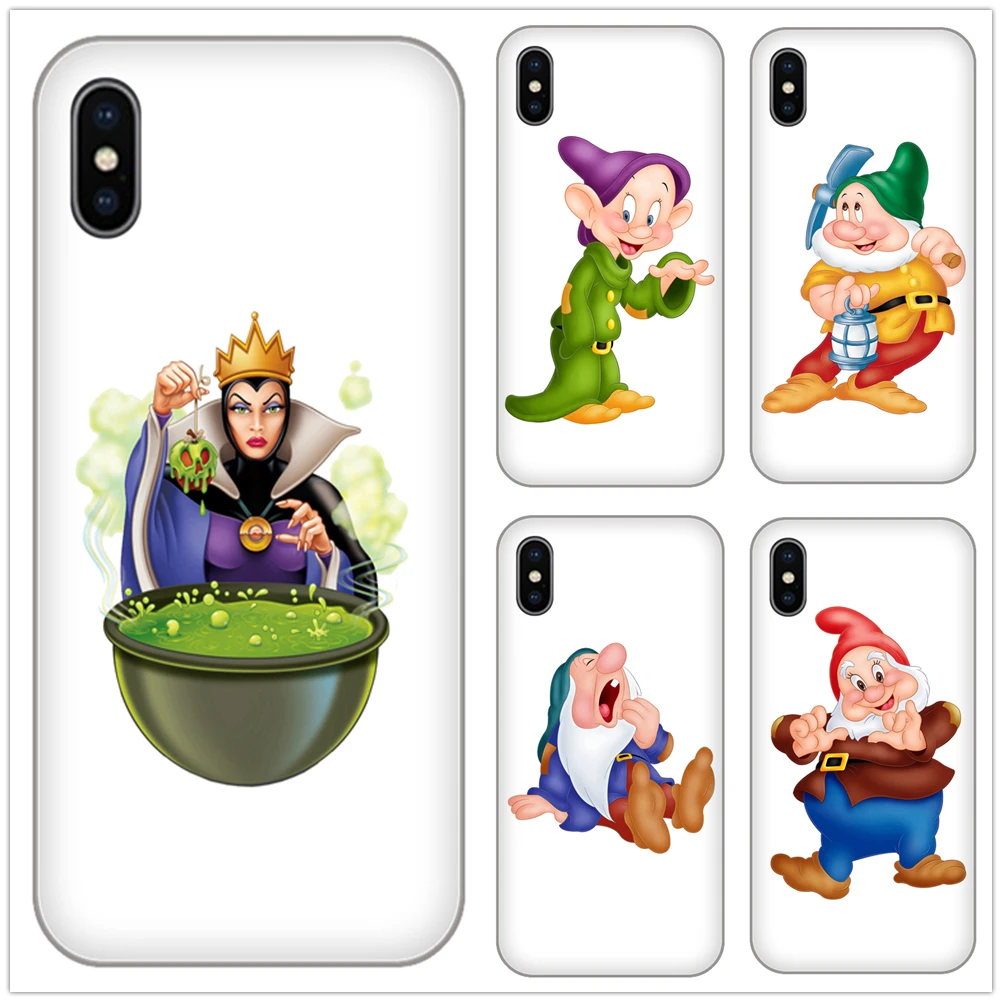 

Disneys Snow White Seven dwarfs Witch Soft back Cover Case for iphone 4 5 5s se 6 6s 8 plus 7 7 Plus X XR XS MAX shell