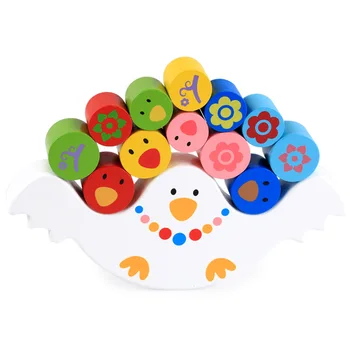 

Macaroon Color Shape cognition Building Blocks Wooden Toys Balance Desktop Game Baby Montessori Educational Gift