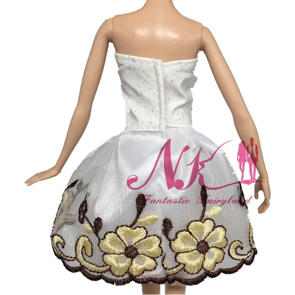 NK/один комплект; новейшее платье для куклы; красивые вечерние платья в сдержанном стиле; модное платье для куклы Барби; лучший подарок для девочек; 064A