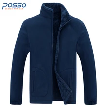 7XL plus size jacket men fleece jacket army green polar fleece men warm thermal men outerwear coat zip up hooded winter jacket