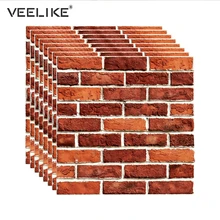 Водостойкие 3D стеновые панели кирпич камень ПВХ самоклеющиеся обои для ванной кухни щитки плитки обои домашний декор