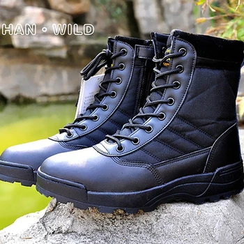 

New America Sport Army Men's Tactical Boots Desert Outdoor Hiking Boots Military Marine Male Combat Shoes