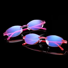 Анти-синие очки для чтения Алмазная Обрезка бескаркасные ультралегкие деловые очки gafas de lectura lesebrille anteojos