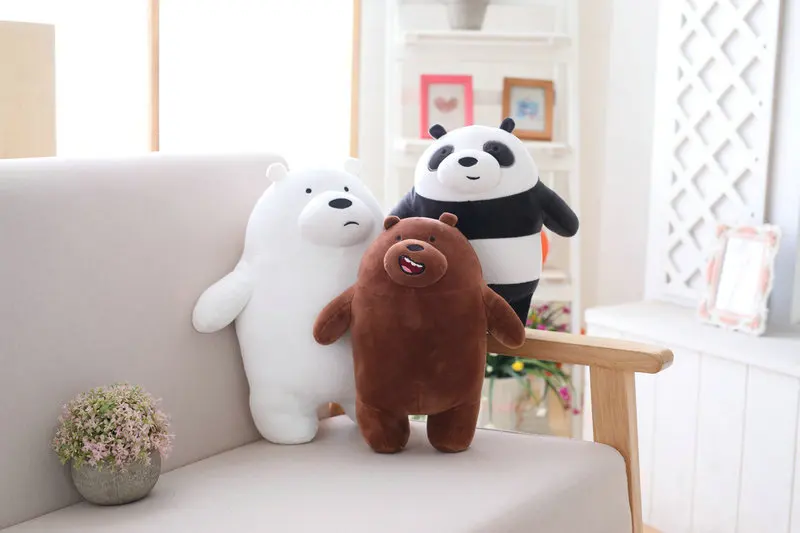 27 см Kawaii Мы Голые Медведи Плюшевые игрушки мультфильм медведь набивной гризли серый белый медведь панда кукла Дети любят подарок на день рождения