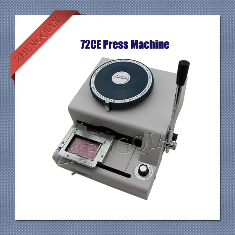 Manual press letterpress id pvc card press machine 72C