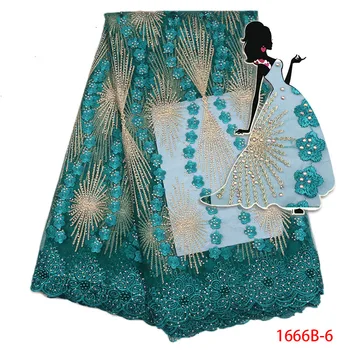 

2017 New Design 3D Good Quality nigeria lace fabric new 2017 african material lace Stone for sewing For Women AMY1666B-1