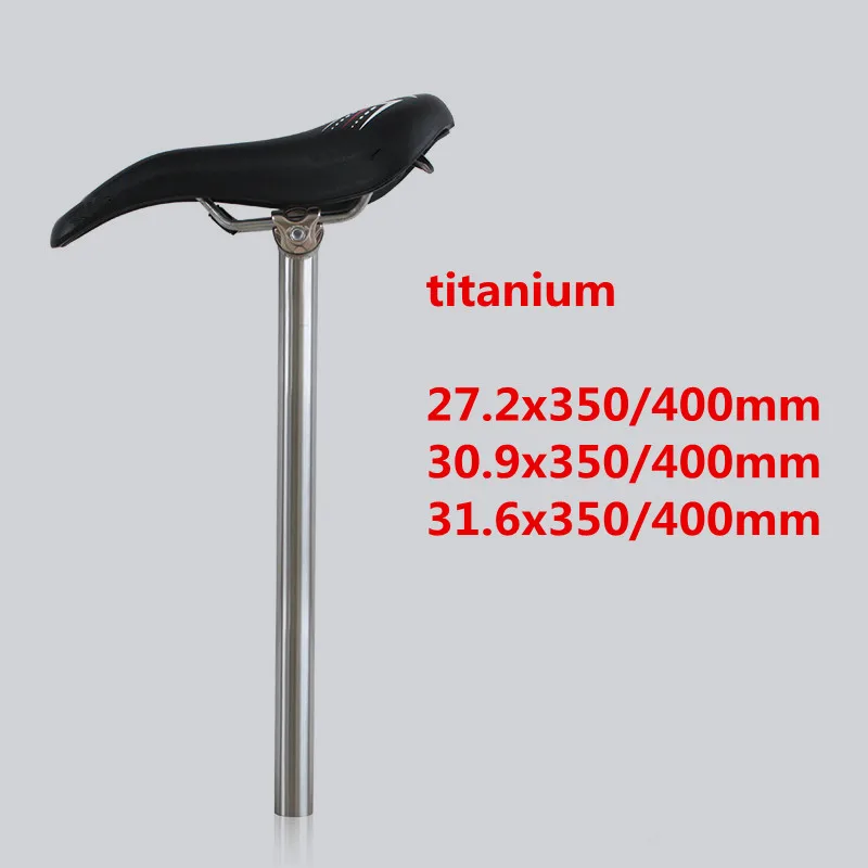 27.2 30.9 31.6 Titanium Bicycle Seatpost MTB Bike Ti Setback Seat post 350 400mm