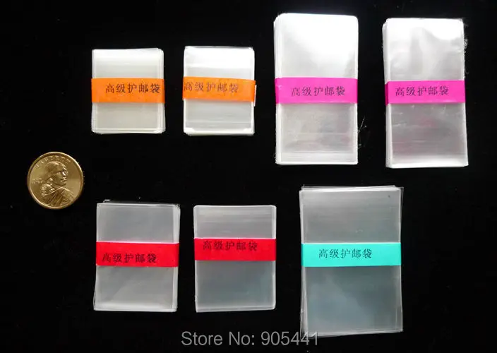 280Pcs 4 Sizes Stamp Collecting Protection Bag Stamp Sleeves Protective
