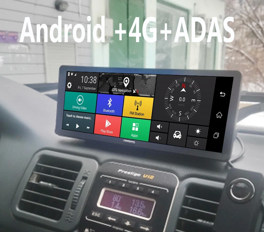 " ips Автомобильный видеорегистратор gps 4G Android навигация ADAS Full HD 1080P Dash камера двойной объектив Автомобильный видеорегистратор удаленный монитор