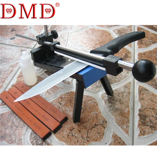 1 set professionale fix angolo per affilare i coltelli bordo pro stile strumenti di affilatura con whetstone 180 400 800 1500 grana in 1 set ... Angolo di affilatura coltelli