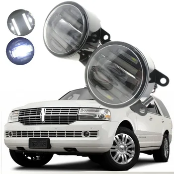 

For Lincoln LS 2005 2006 Navigator 2007-2015 2in1 18W LED Fog Lights White Cut-Line Lens DRL Daytime Running Lights Car-Styling