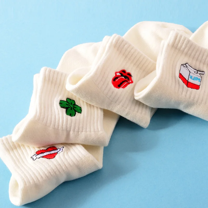 35 40 унисекс хлопок носки Harajuku для женщин мужчин Ulzzang Calcetines черный белый японский