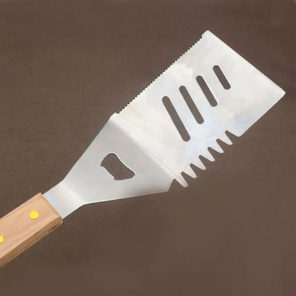 OAK WOOD BBQ TOOL SET  (5)