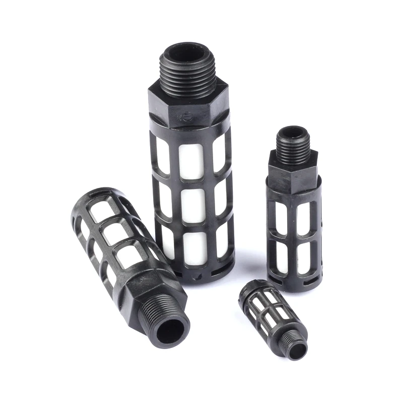 10pcs Plastic Muffler Noise Deadener Air Filter Aquarium Water Pipe Outlet Noise Snubber Pneumatic Exhaust Muffler