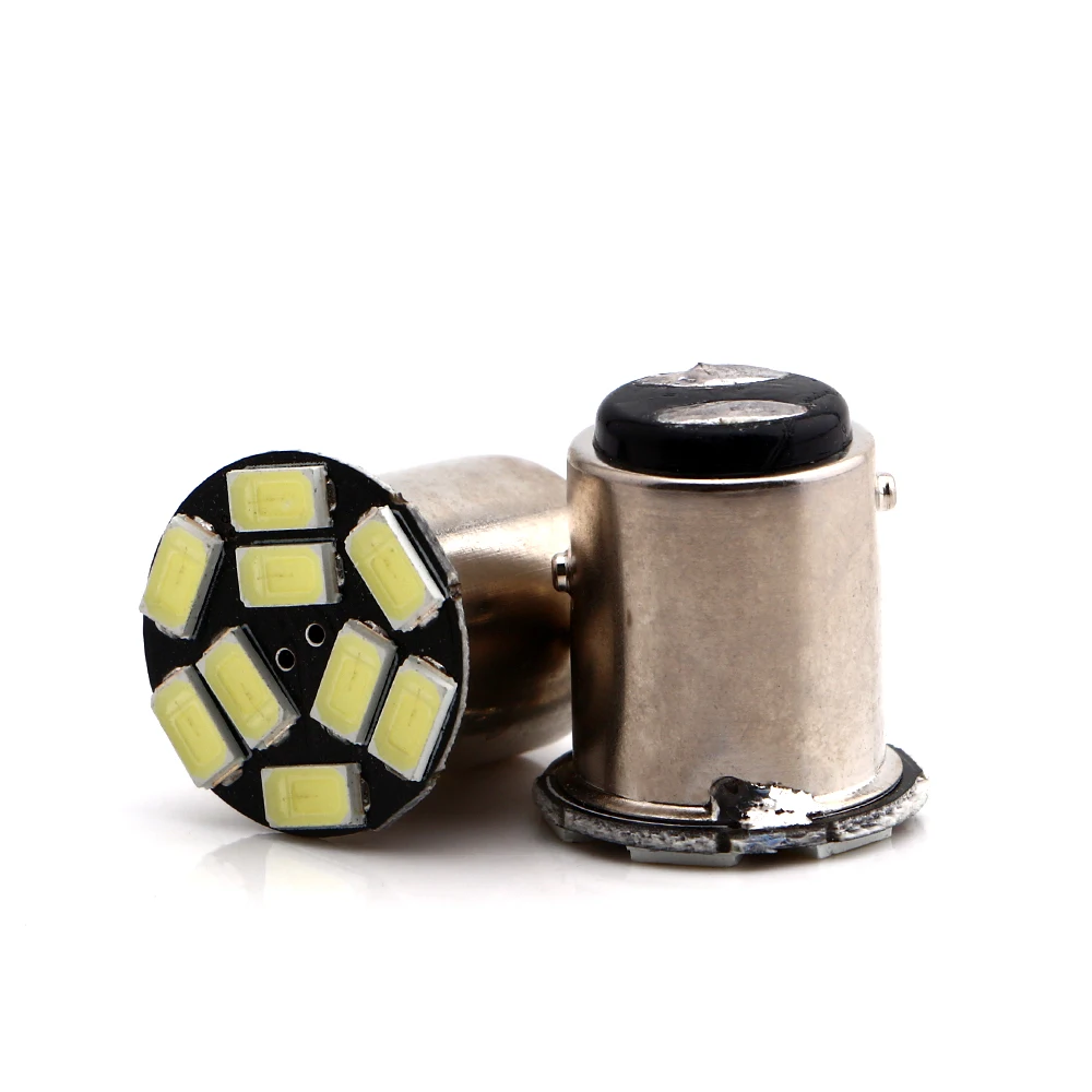 50 шт. S25 1157 BAY15D 5730 9 SMD DC 12 В бесплатная Автомобильная подсветка светодиодный