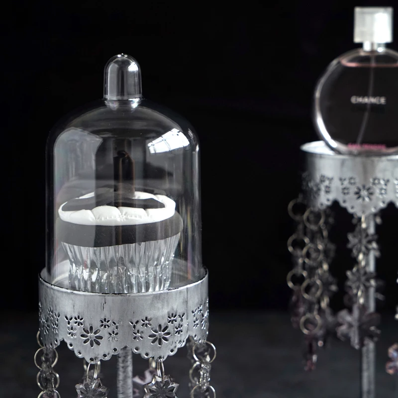  SWEETGO Crystal pendants single cupcake stand high feet dessert decorating tools PC dome bakeware P