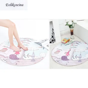 

Free Shipping Girl Read Book Round Carpet Kids Game Rug Non-Slip Baby Crawling Multifunctional Play Tapetes Tapis Salle De Bain