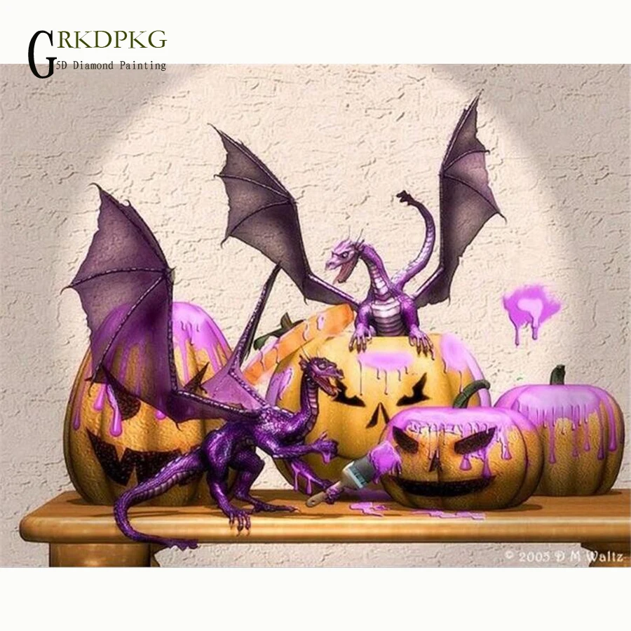5D DIY Diamond Painting Cross Stitch Dragon gift 3D Embroidery Mosaic Home Decor Full Square Drill Resin Drawing | Дом и сад