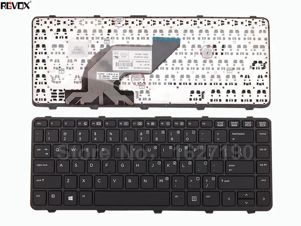 

New US Laptop Keyboard For HP PROBOOK 640 G1 645 G1 BLACK FRAME BLACK WIN8 PN:738687-001 Repair Notebook Replacement keyboards