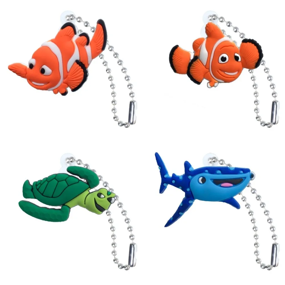 

1pcs PVC Keychain Cartoon Figure Finding Nemo Metal Ball Chain Key Chain Ball chain Christmas Gift Fashion Charms Trinkets