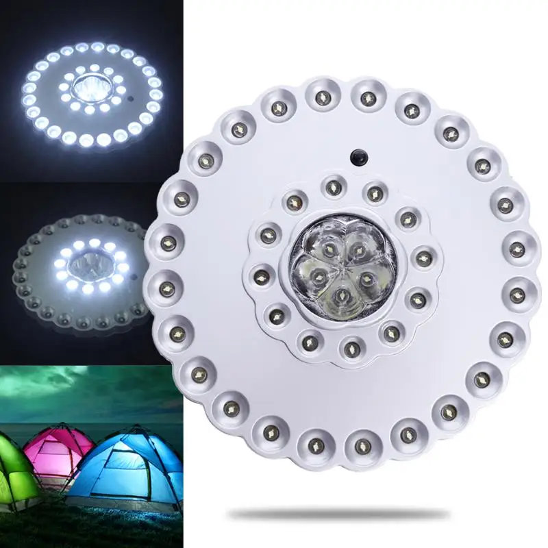 41 пластиковый светодиодный супер яркие лампы ABS дисковые Лампы Зонтик Кемпинг аварийные палатки газон сад открытый приключения освещение