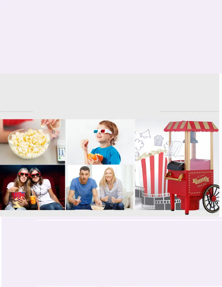 Old popcorn machine mini small popcorn machine Flow type of popcorn machine Children's favorite popcorn machine10